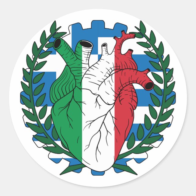 Adesivo Redondo Santo grego Josephs Day italianos Itália (Frente)