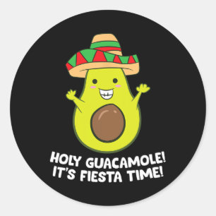 Adesivo Redondo Santo Guacamole, é Fiesta Time Cinco de Mayo Astra