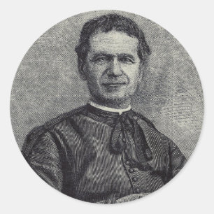 Adesivo Redondo Santo John Bosco Priest e Confessor