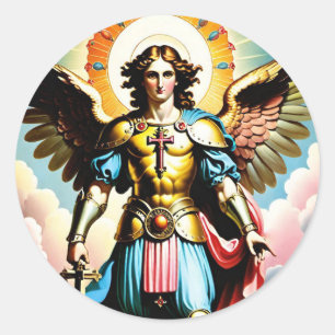 Adesivo Redondo Santo Michael Sticker