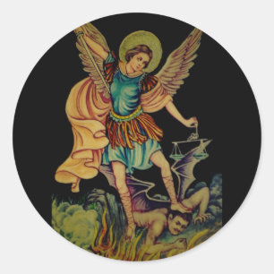 Adesivo Redondo Santo Michael The Archangel