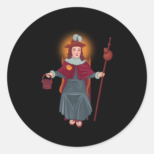 Adesivo Redondo Santo Niã±O De Atocha (Frente)