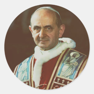 Adesivo Redondo Santo Papa Paulo VI Bispo de Roma