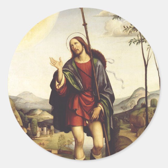 Adesivo Redondo Santo Roch por Francesco Francia (Frente)