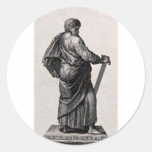Adesivo Redondo Santo Simão, o Zelota Apóstolo e Pregador