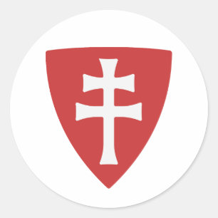 Adesivo Redondo santo stephen hungarian crus - símbolo hungário re