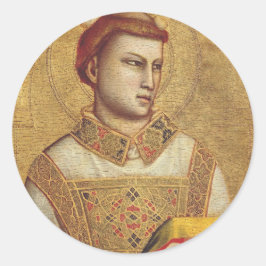Adesivo Redondo Santo Stephen por Giotto