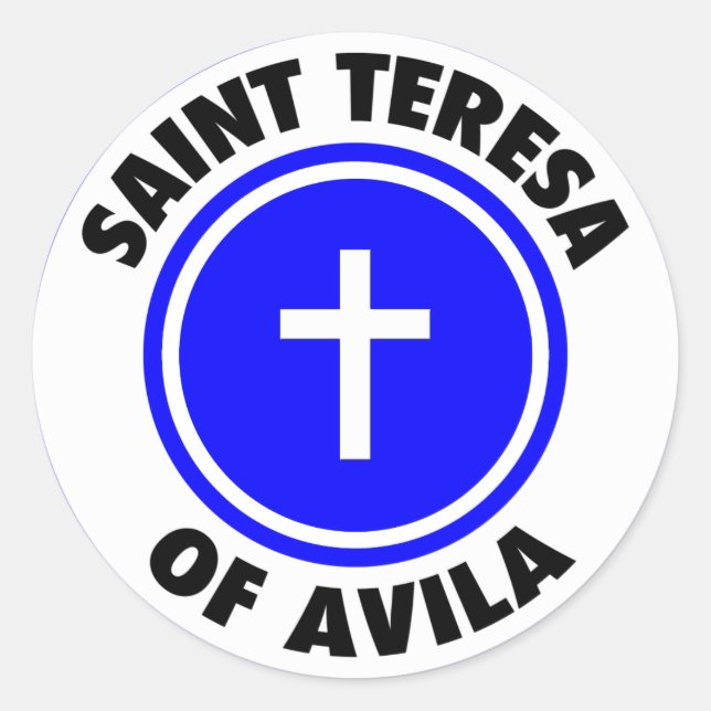 Adesivo Redondo Santo Teresa de Ávila (Frente)