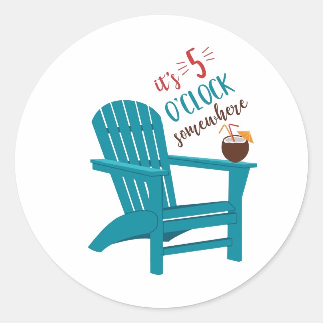 Adesivo Redondo São 5 O'Clock (Frente)