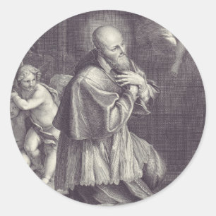 Adesivo Redondo São Francisco de Sales Bispo de Genebra