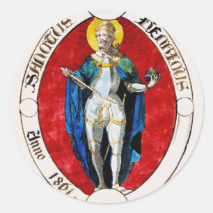 Adesivo Redondo São Luís IX da França Patrono dos Reis