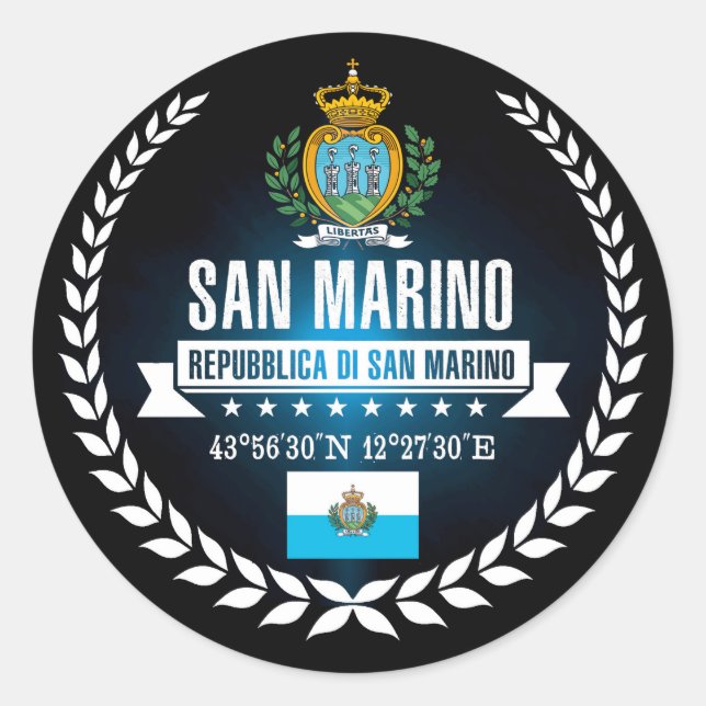 Adesivo Redondo São Marino (Frente)