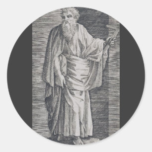 Adesivo Redondo São Mateus o Evangelista - Reprodução de Arte Fina