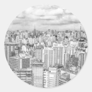 Adesivo Redondo Sao Paulo, Brasil