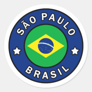 Adesivo Redondo São Paulo Brasil