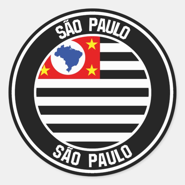 Adesivo Redondo São Paulo Round Emblem (Frente)