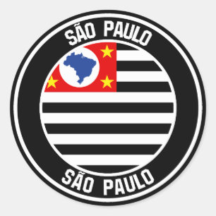 Adesivo Redondo São Paulo Round Emblem