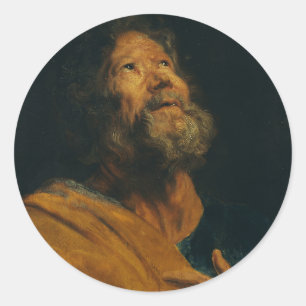 Adesivo Redondo São Pedro por Antoon van Dyck