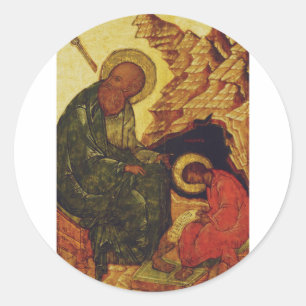 Adesivo Redondo São Procoro e São João Evangelista