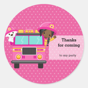 Adesivo Redondo Sapador-bombeiro bonito