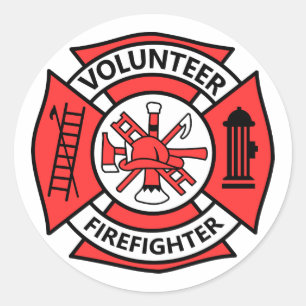 Adesivo Redondo Sapador-bombeiro voluntário