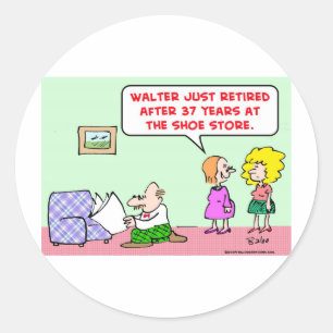 Adesivo Redondo sapataria aposentada