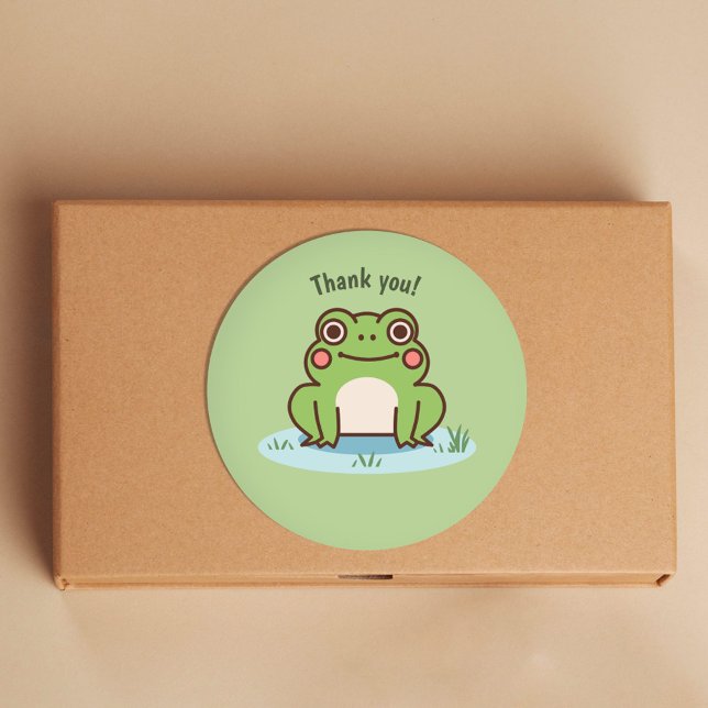 Adesivo Redondo Sapo (Cute Frog Stickers)