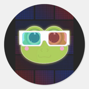 Adesivo Redondo sapo 3D