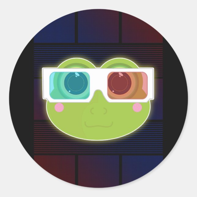 Adesivo Redondo sapo 3D (Frente)