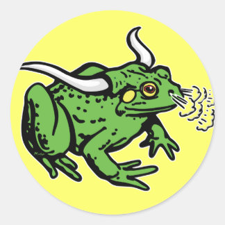 Adesivo Redondo Sapo Bull da Mudge Studios