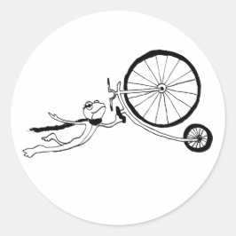Adesivo Redondo Sapo Ciclista