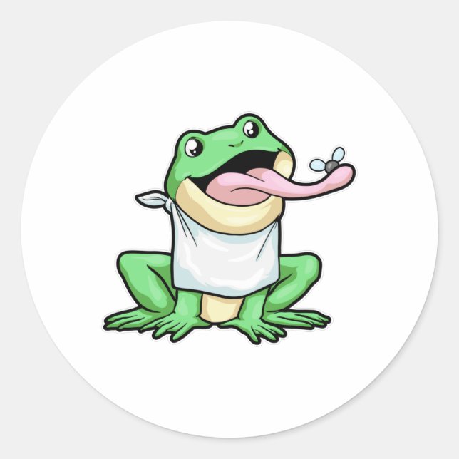 Adesivo Redondo Sapo com besouro (Frente)