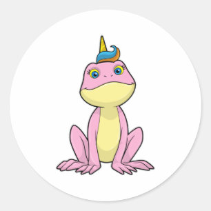 Adesivo Redondo Sapo como Unicorn