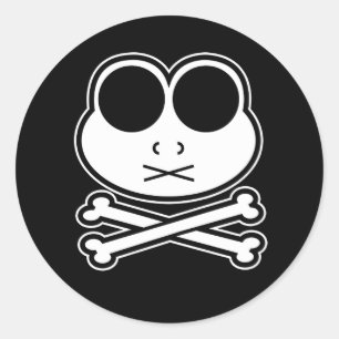 Adesivo Redondo Sapo Cross Bone