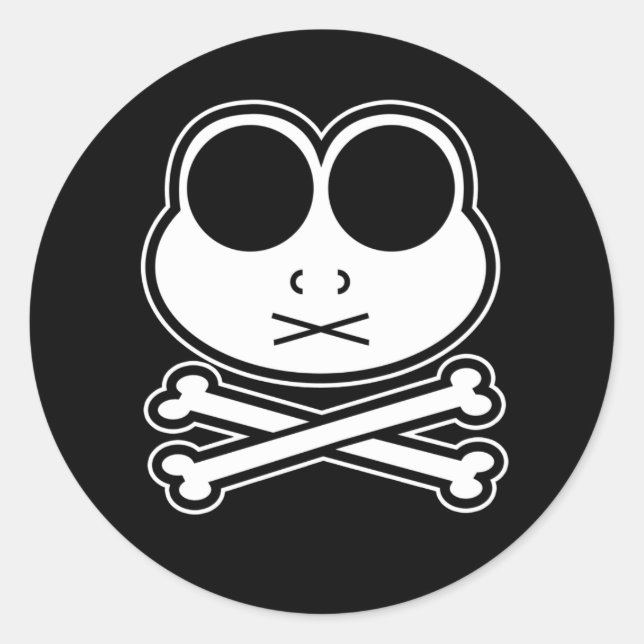 Adesivo Redondo Sapo Cross Bone (Frente)