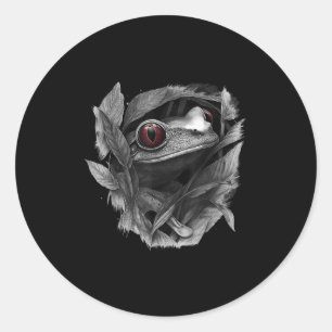 Adesivo Redondo Sapo de Árvore de Corpo Verde Floresta Tropical An