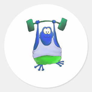 Adesivo Redondo Sapo do halterofilismo