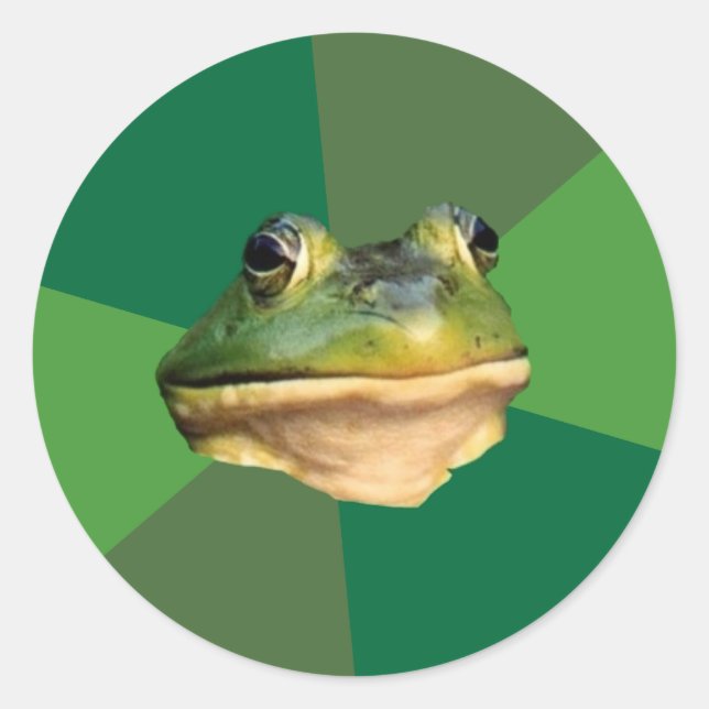 Adesivo Redondo Sapo do Solteiro de abertura (Frente)