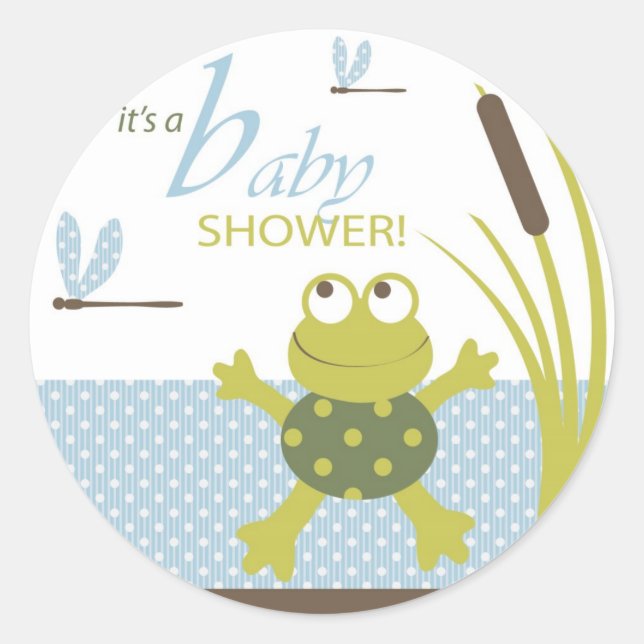 Adesivo Redondo Sapo e Chá de fraldas Dragonfly (Frente)