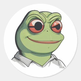 Adesivo Redondo Sapo Galáctico no Espaço - Prin de Arte Anfíbia Có