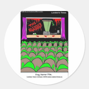 Adesivo Redondo Sapo Horror Filme Engraçado Camisetas Mágicas Ca