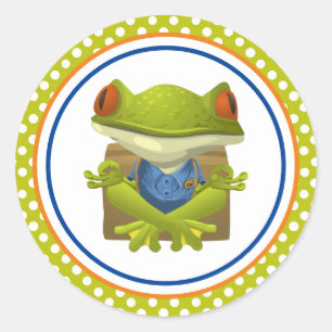 Adesivo Redondo Sapo Meditante