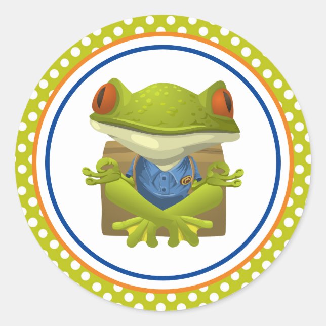 Adesivo Redondo Sapo Meditante (Frente)