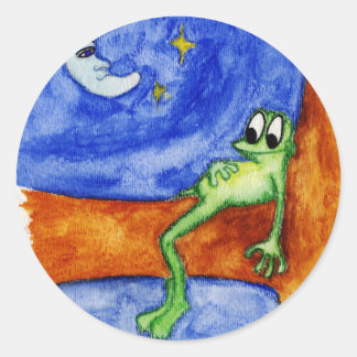 Adesivo Redondo sapo na árvore
