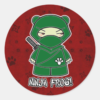 Adesivo Redondo Sapo Ninja! No Red Sticker