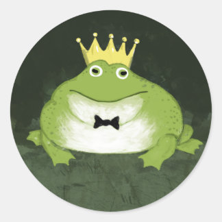 Adesivo Redondo Sapo Prince | Casamento de fadas