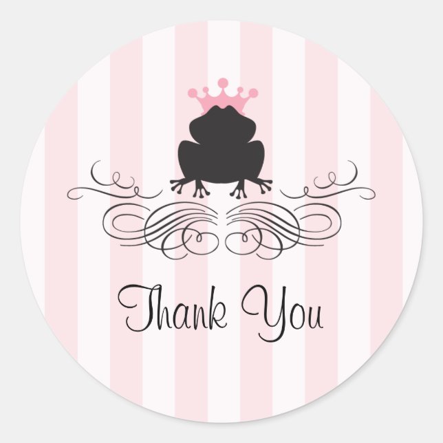 Adesivo Redondo Sapo Prince Charming (Frente)