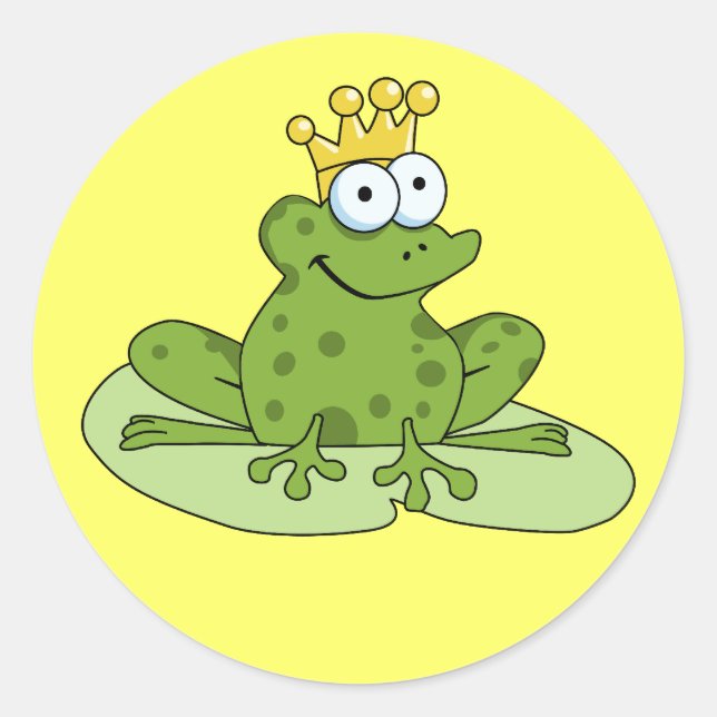 Adesivo Redondo Sapo Prince Sticker (Frente)