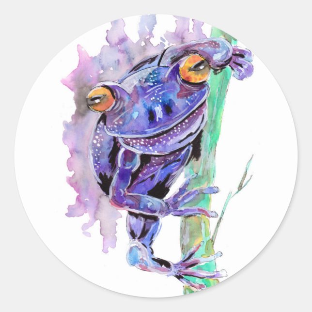 Adesivo Redondo Sapo Roxo (Frente)