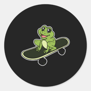 Adesivo Redondo Sapo Toad Anfíbio Sapo Skate Skateboardismo
